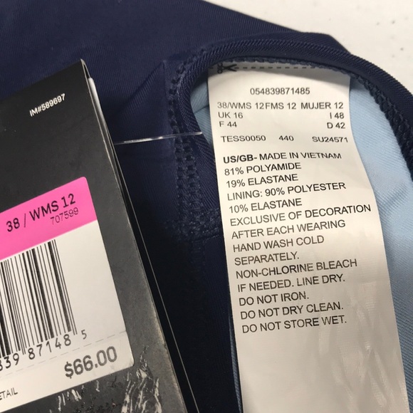 NIKE SWIM - women’s one piece blue swimsuit - Picture 4 of 5